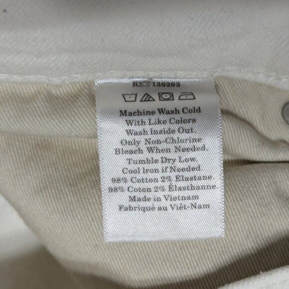 Everlane Mid Rise Skinny Ankle Jeans White Bone Womens 27 Twee Preppy Slim Pants - Picture 4 of 4